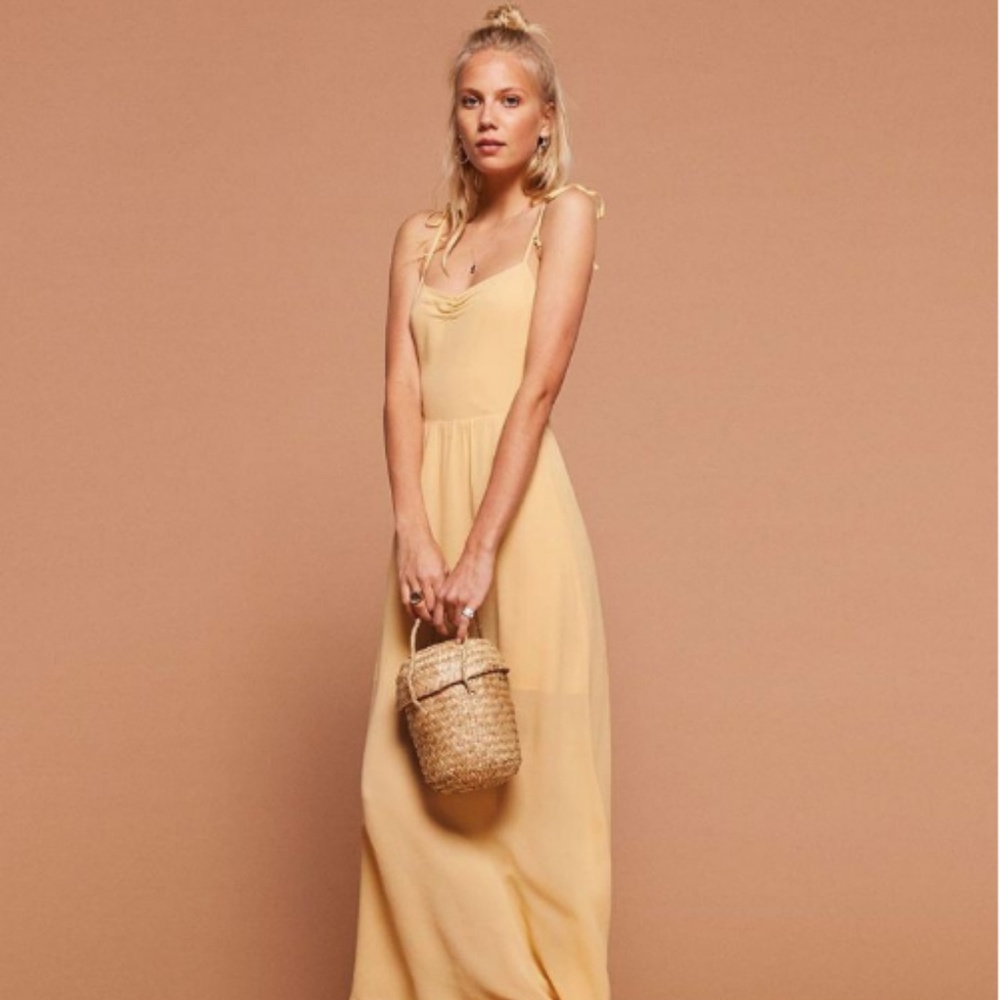 NWT Reformation Sylvie dress buttercup yellow